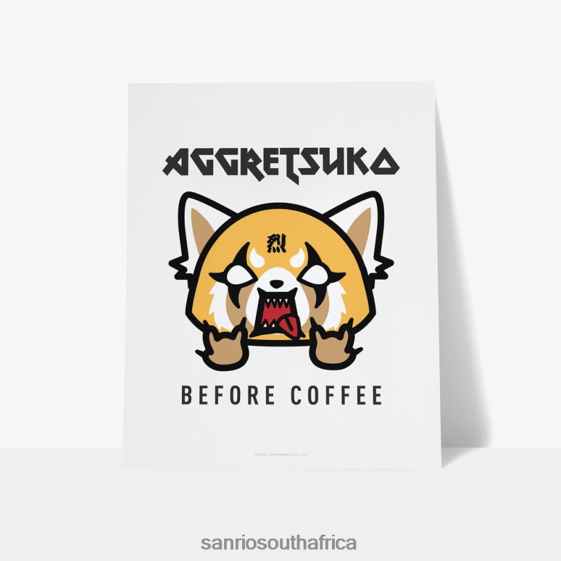 Sanrio Aggretsuko Before Coffee Personalised Art Print HNX6N60 Accessory Sanrio Aggretsuko Before Coffee Personalised Art Print HNX6N60 Accessory