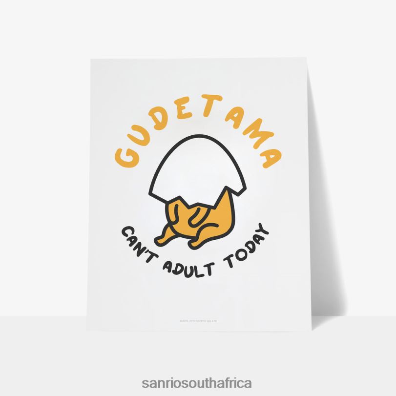 Sanrio Gudetama Can't Adult Today Personalised Art Print HNX6N63 Accessory Sanrio Gudetama Can't Adult Today Personalised Art Print HNX6N63 Accessory